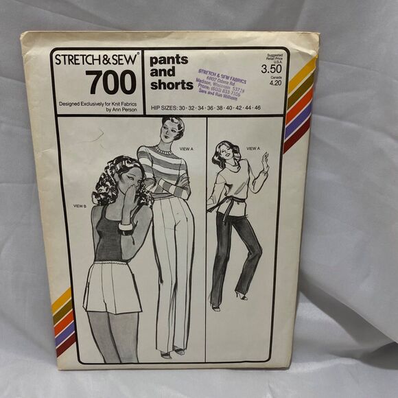 1979 Stretch and Sew Pants And Shorts Design Patterns by Ann Person - Picture 2 of 9